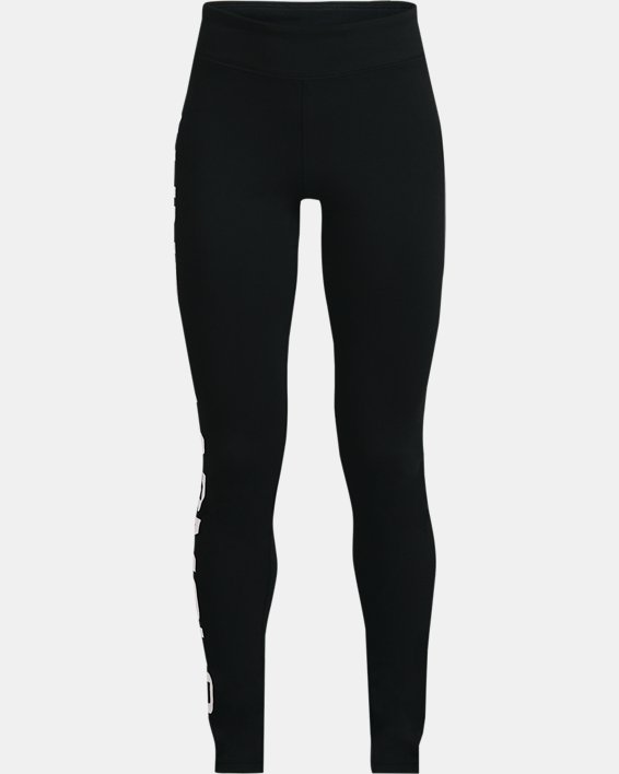 Mädchen UA Sportstyle Branded Leggings, Black, pdpMainDesktop image number 0